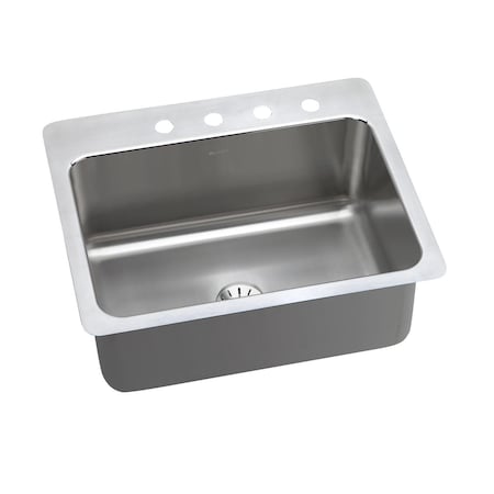 Elkay Lustertone Stainless Steel 27 X 22 X 10 Single Bowl Dual Mount Sink With Perfect Drain DLSR272210PDMR2